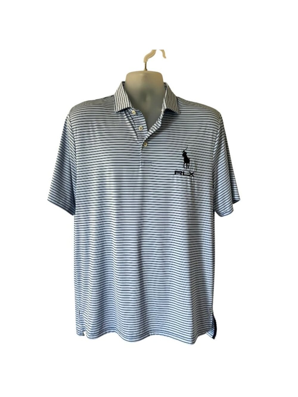 Ralph Lauren RLX Mens Polo Medium BLUE Golf Tour Issue Odyssey Putters